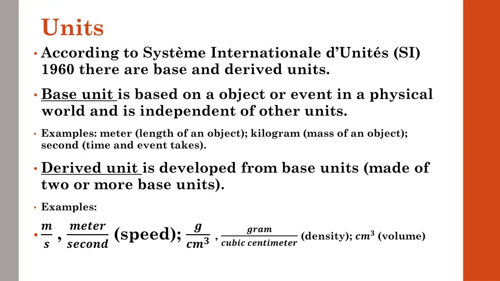 units according to syst me internationale d unit