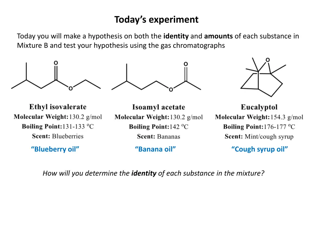 today s experiment