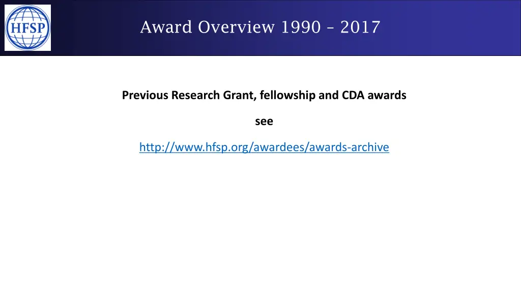 award overview 1990 2017 2