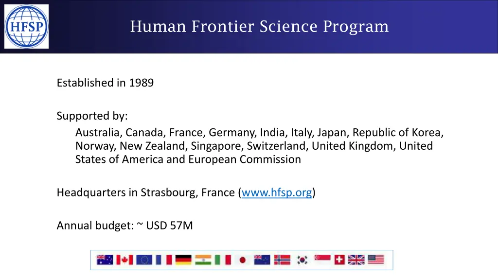 human frontier science program 1