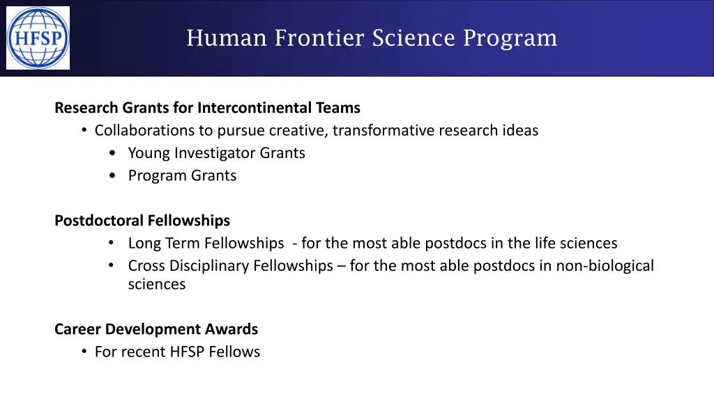 human frontier science program 4