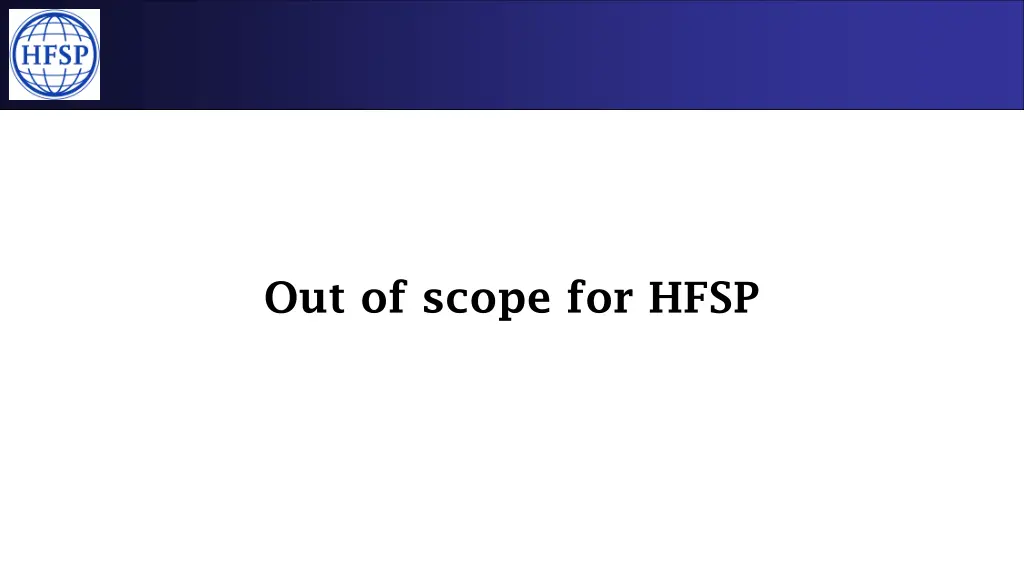 out of scope for hfsp