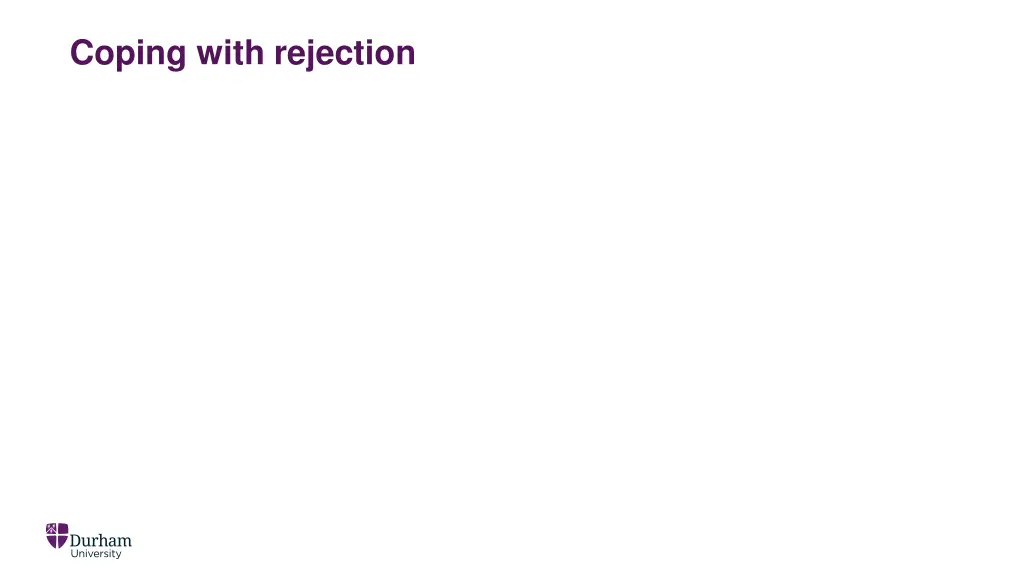 coping with rejection