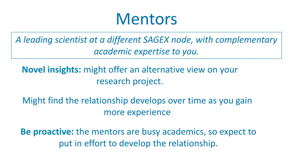 mentors