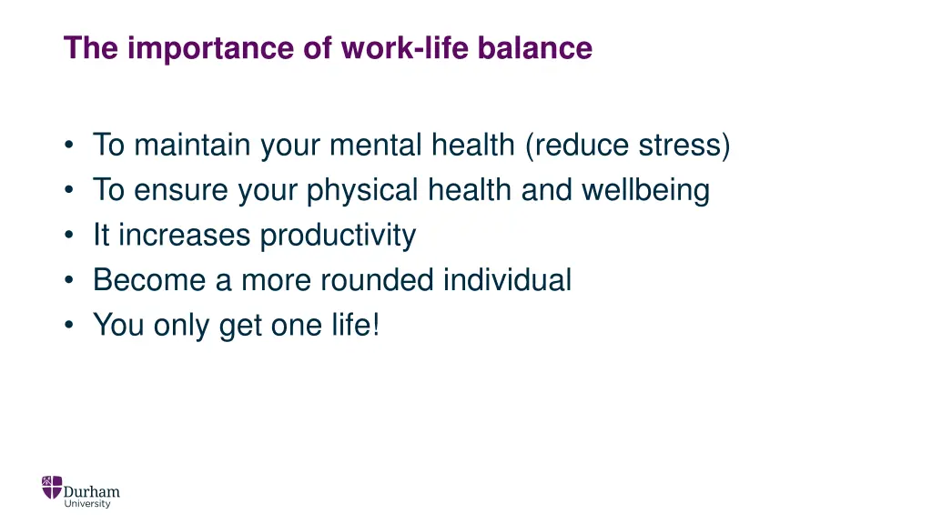 the importance of work life balance