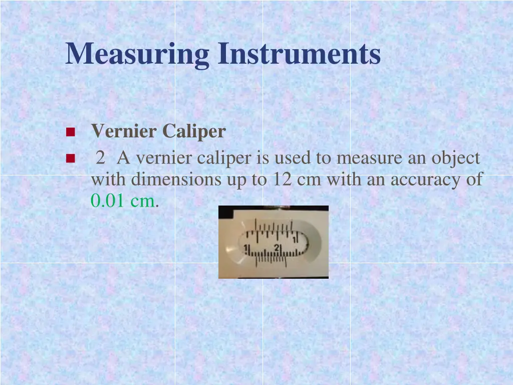 measuring instruments 1