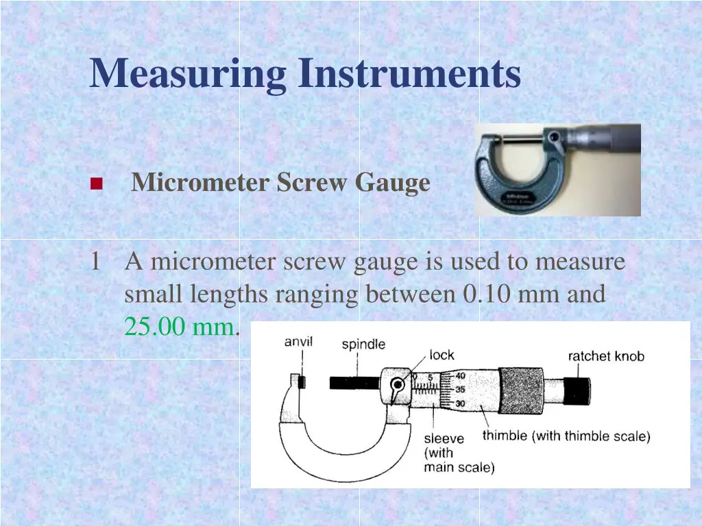 measuring instruments 12