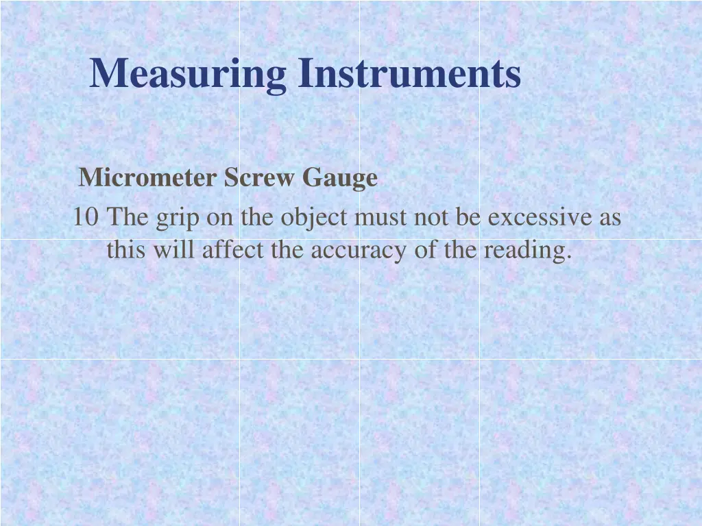 measuring instruments 21