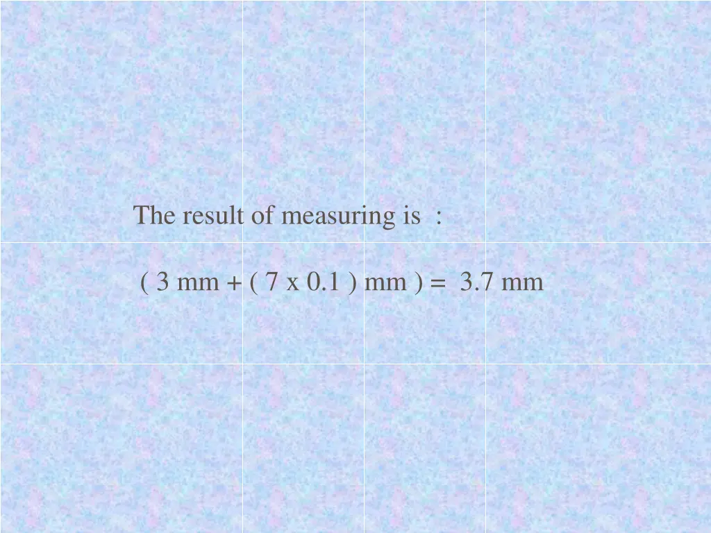 the result of measuring is