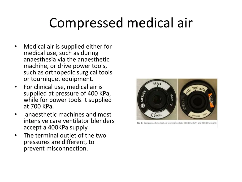 compressed medical air