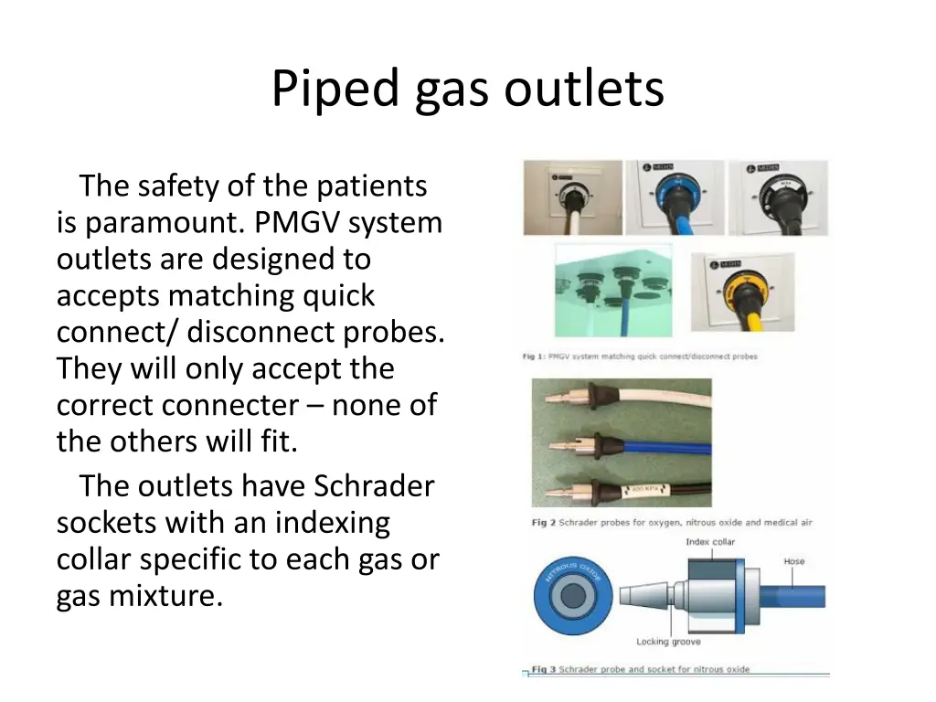 piped gas outlets