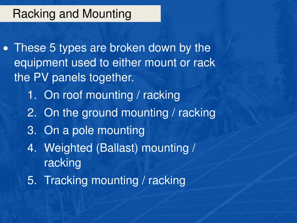 racking and mounting 2