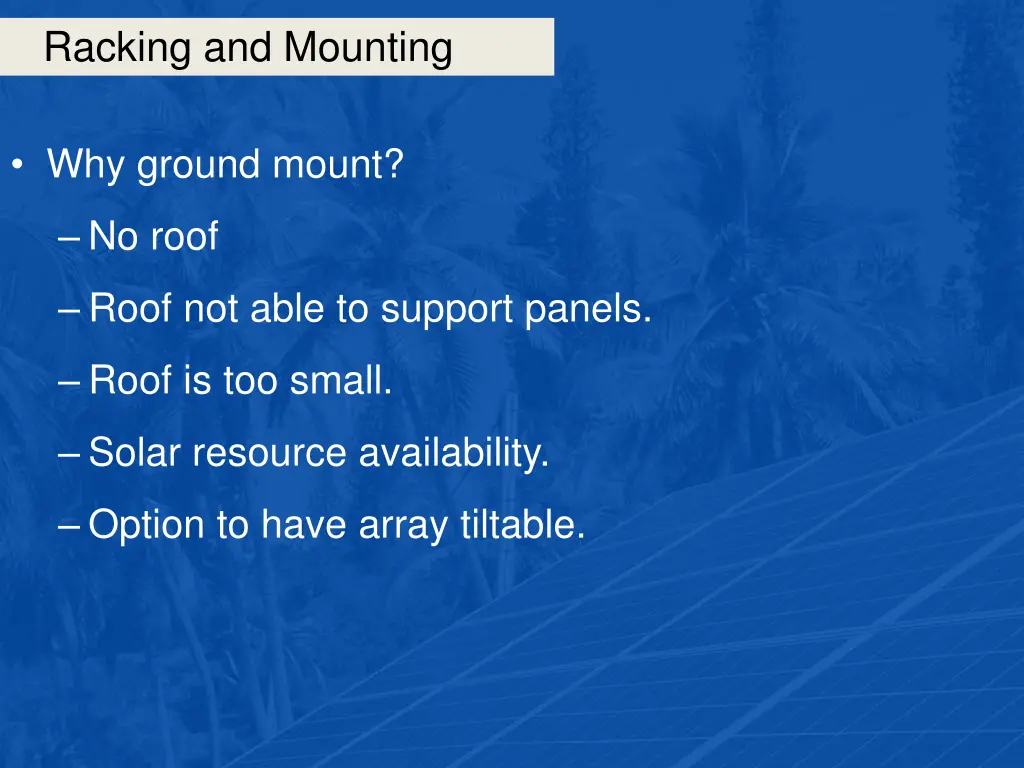 racking and mounting 9