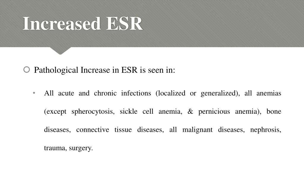 increased esr