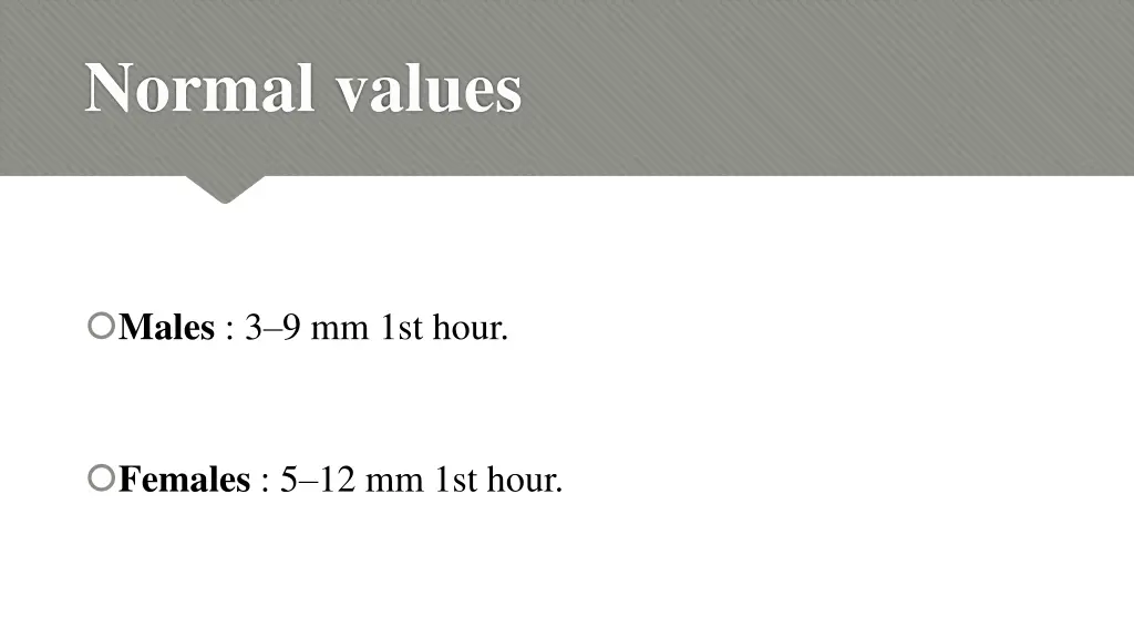 normal values