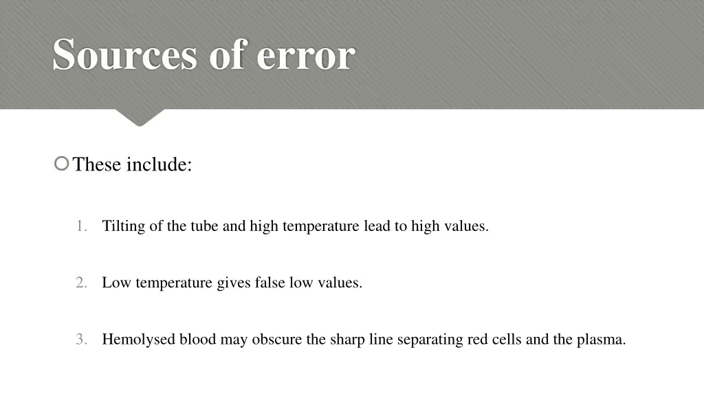 sources of error