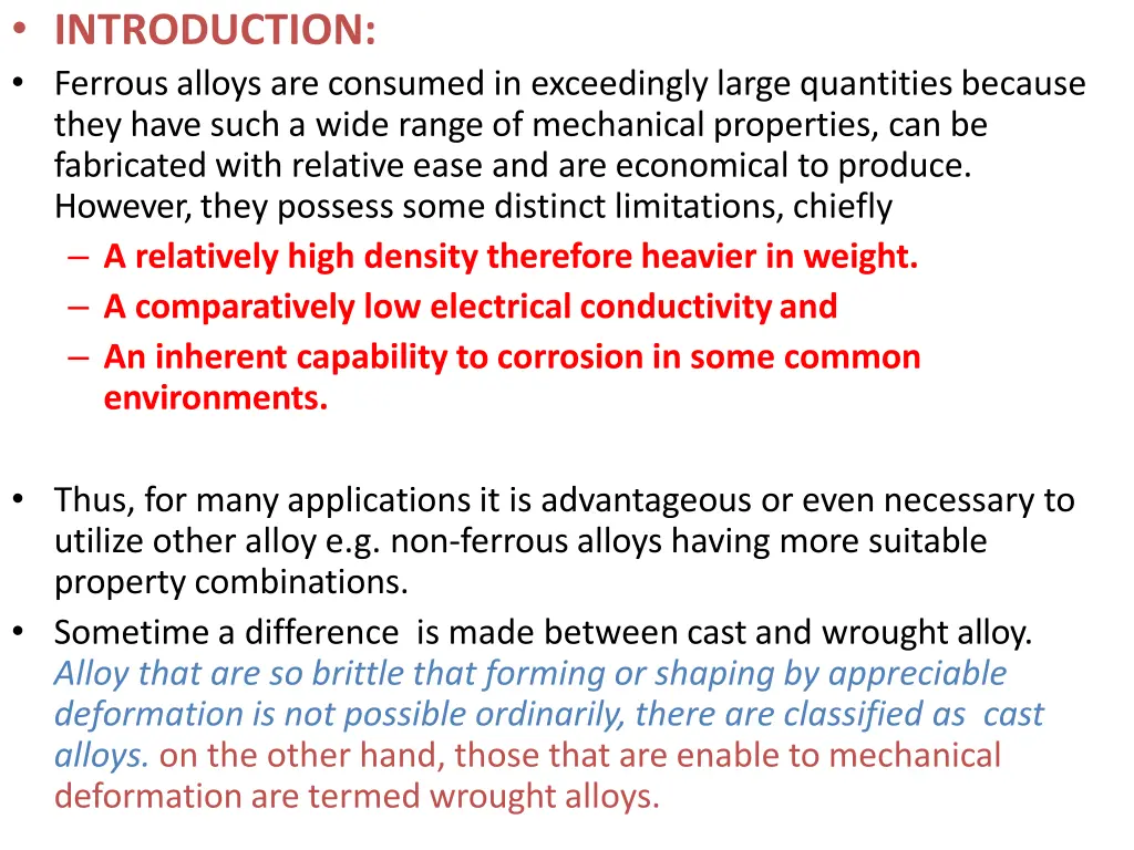 introduction ferrous alloys are consumed