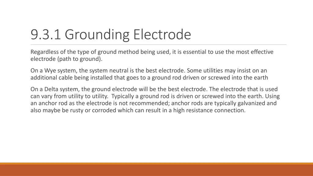 9 3 1 grounding electrode