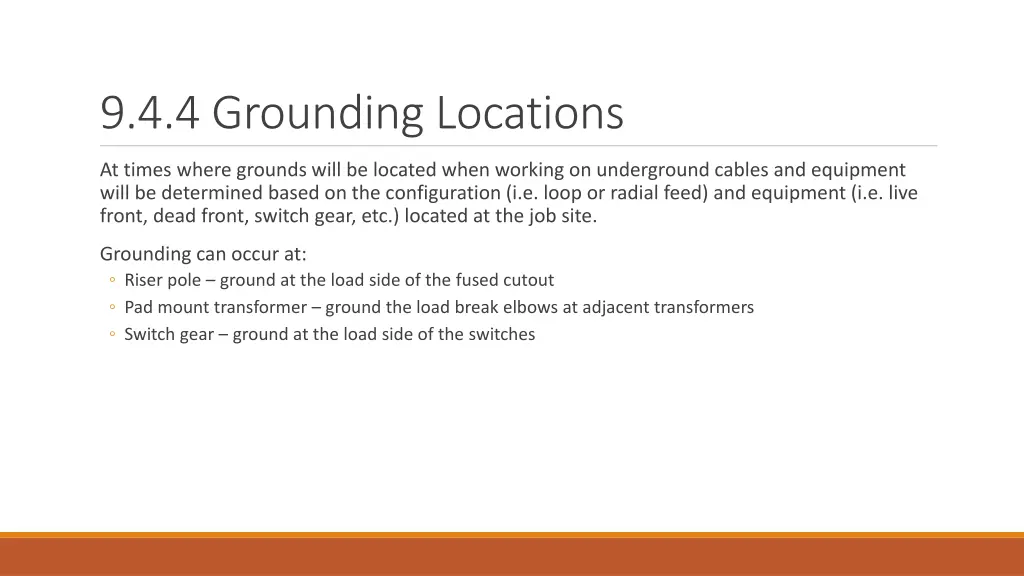 9 4 4 grounding locations