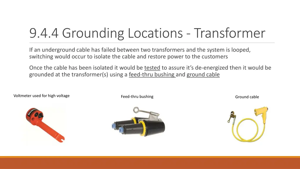 9 4 4 grounding locations transformer