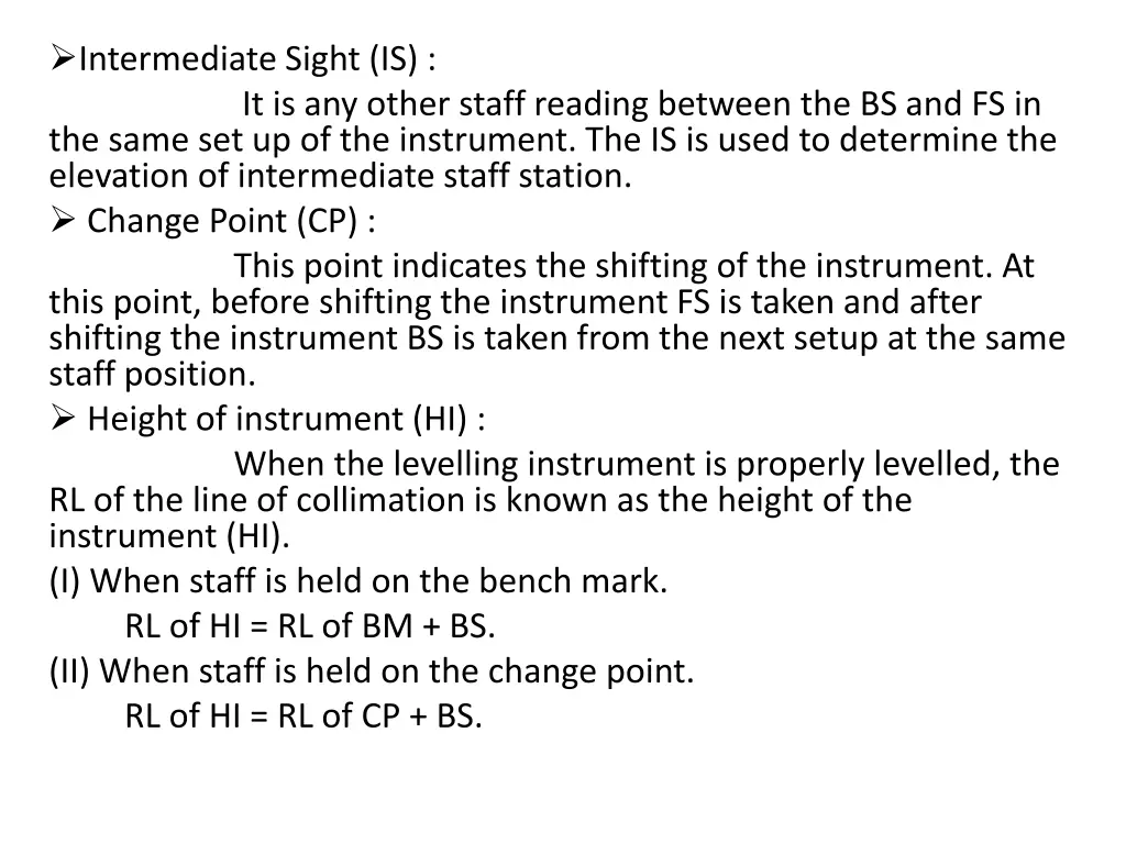 intermediate sight is it is any other staff