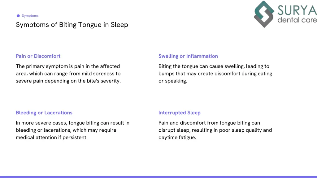 symptoms symptoms of biting tongue in sleep