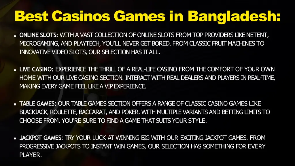 best casinos games in bangladesh