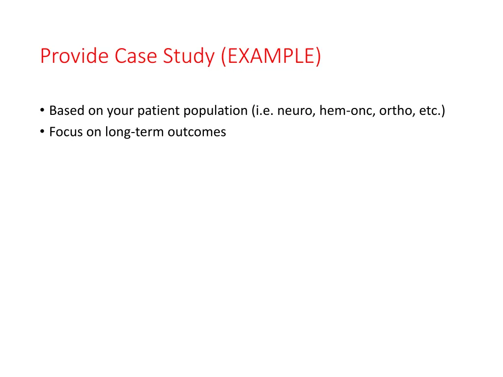 provide case study example