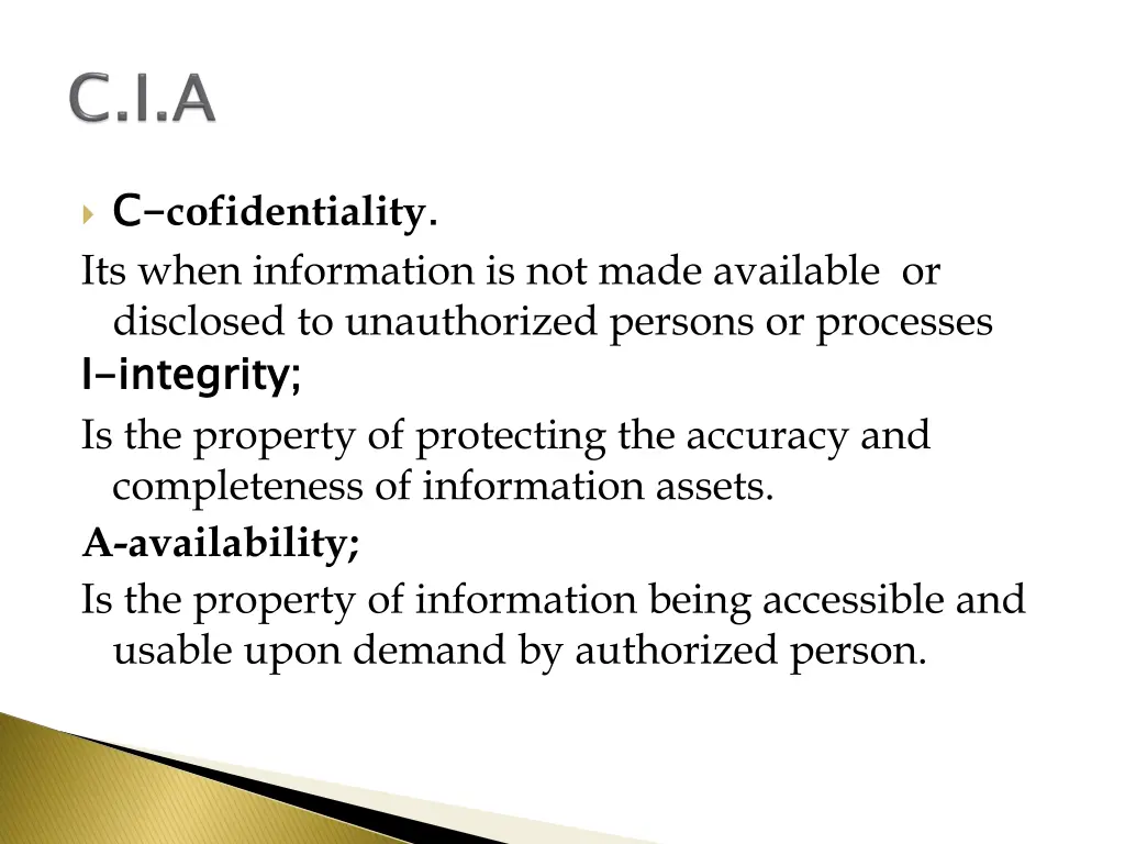 c c cofidentiality its when information