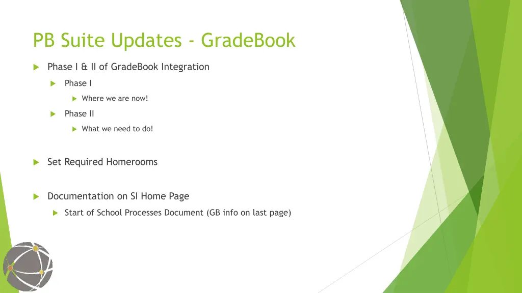 pb suite updates gradebook