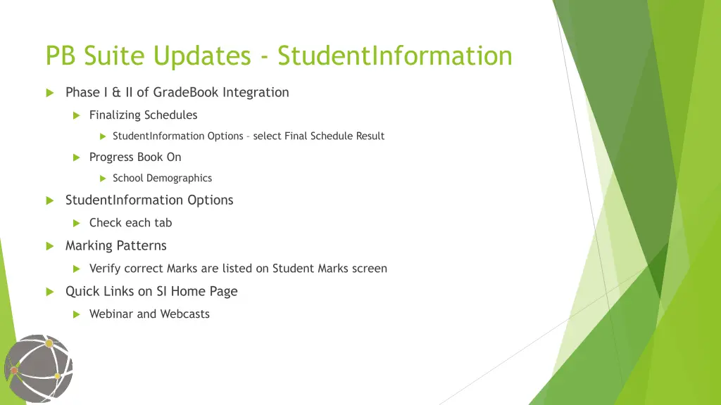 pb suite updates studentinformation