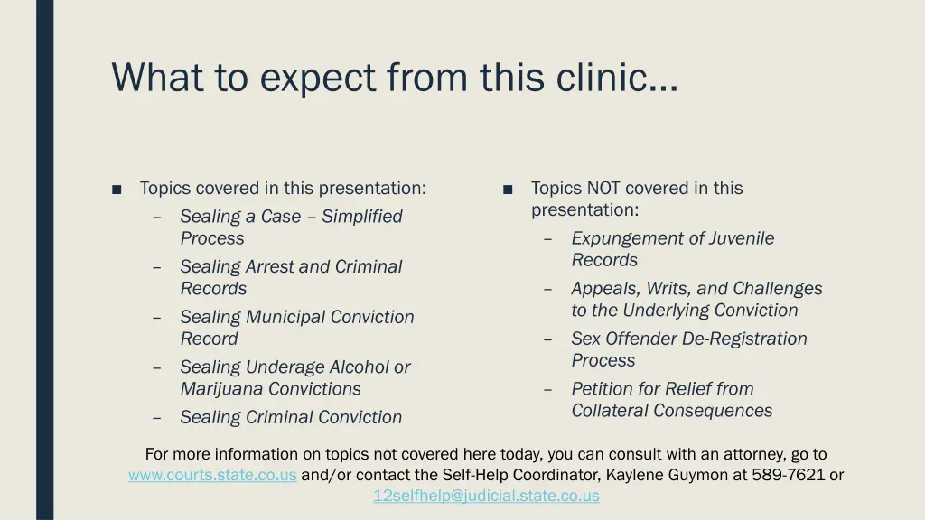 what to expect from this clinic