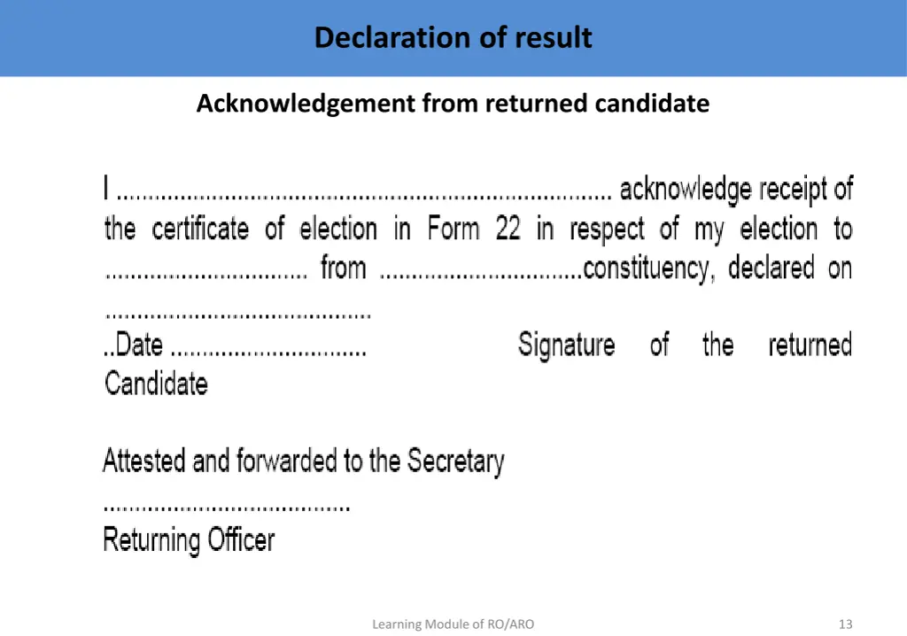 declaration of result 2