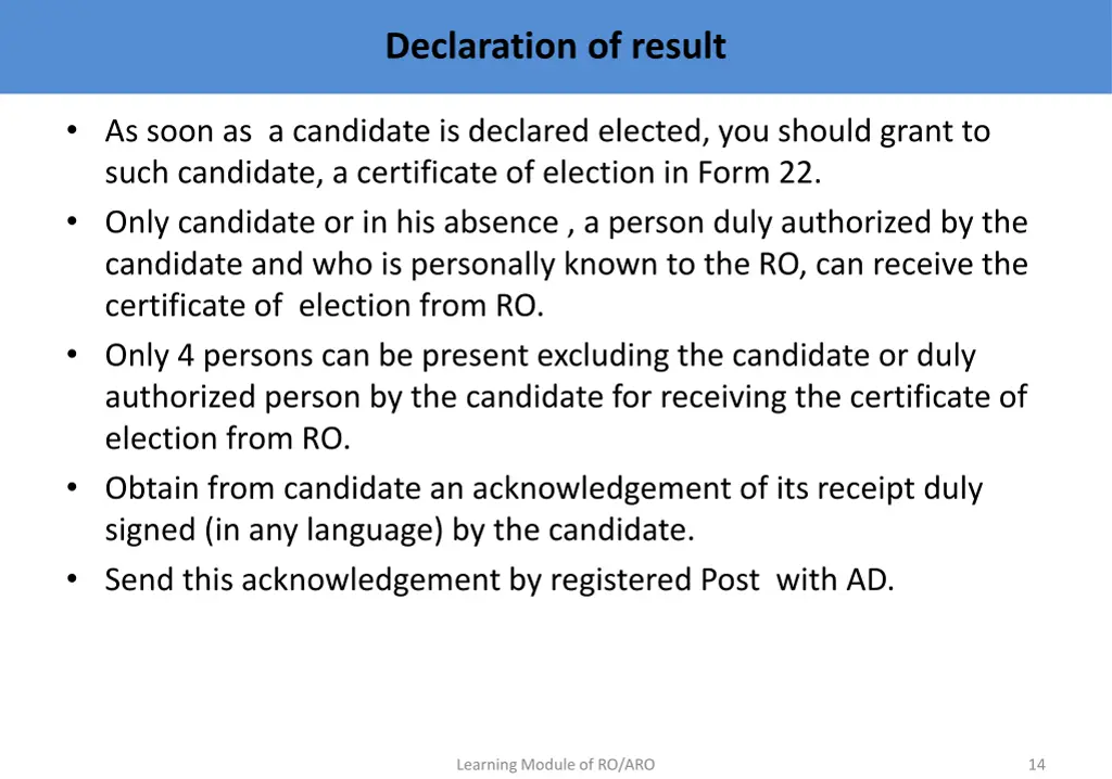 declaration of result 3