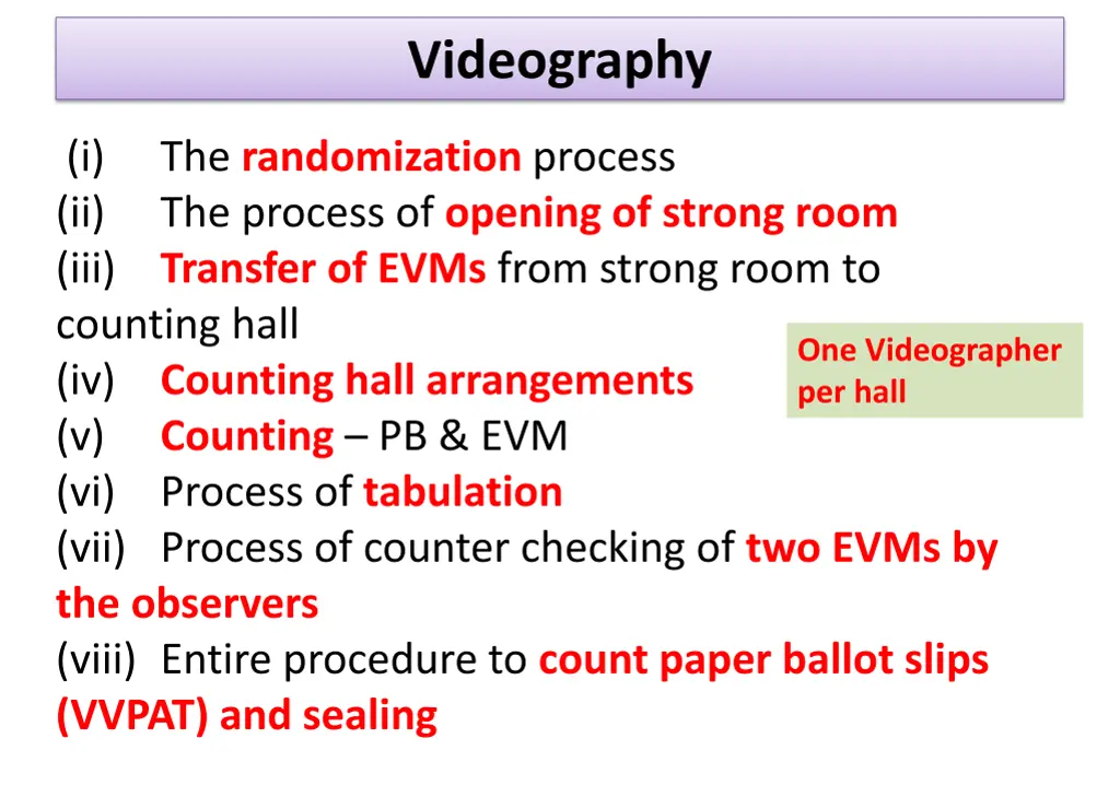 videography