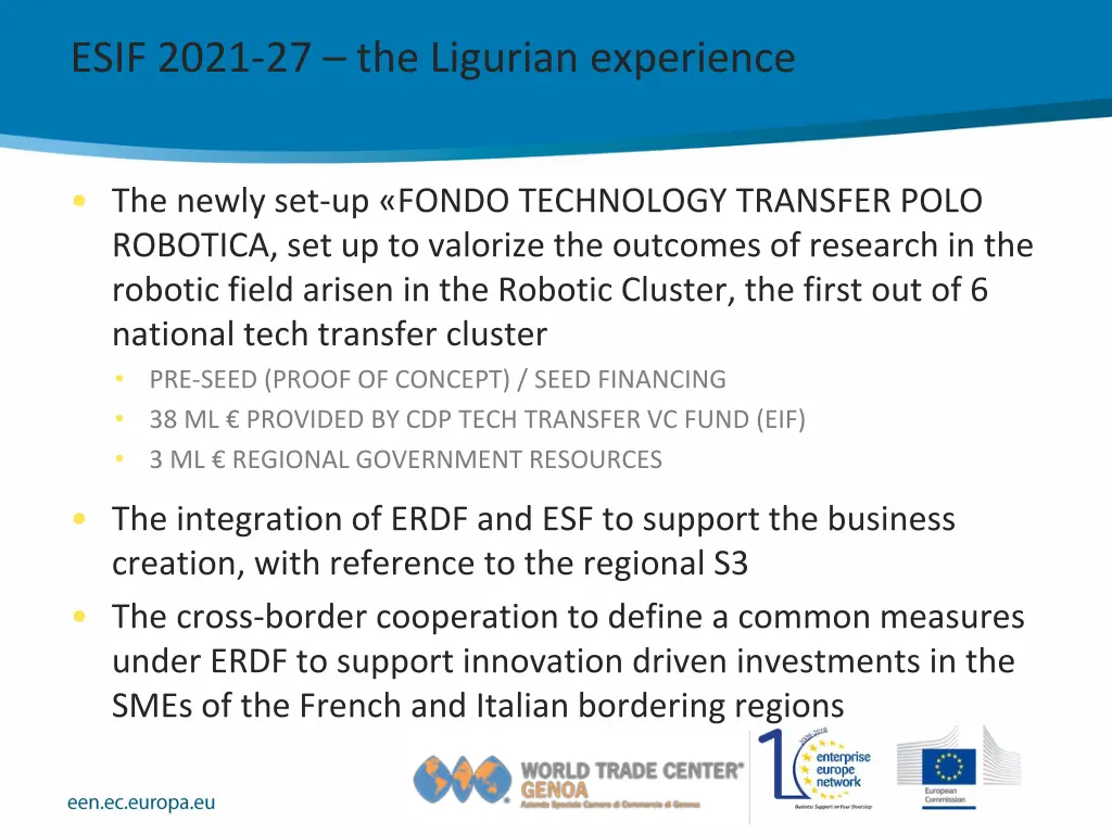 esif 2021 27 the ligurian experience