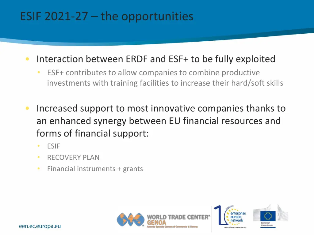 esif 2021 27 the opportunities