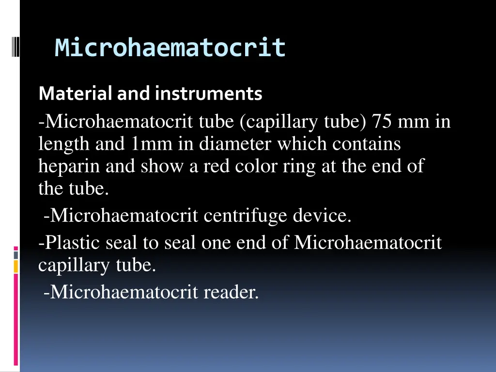 microhaematocrit