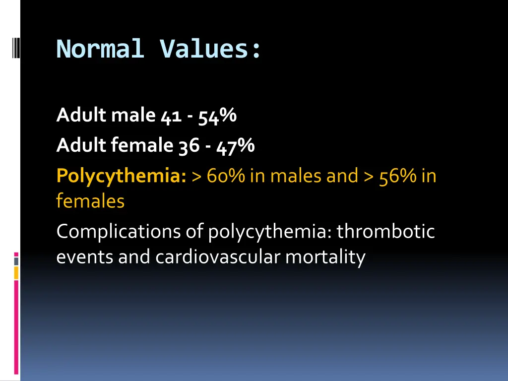 normal values