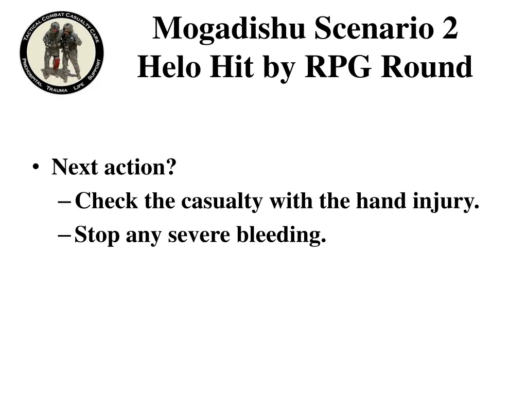 mogadishu scenario 2 helo hit by rpg round 9