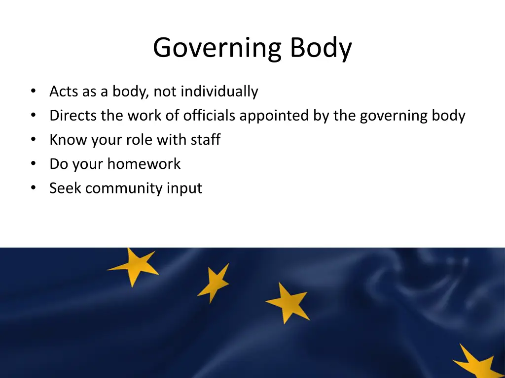 governing body 1