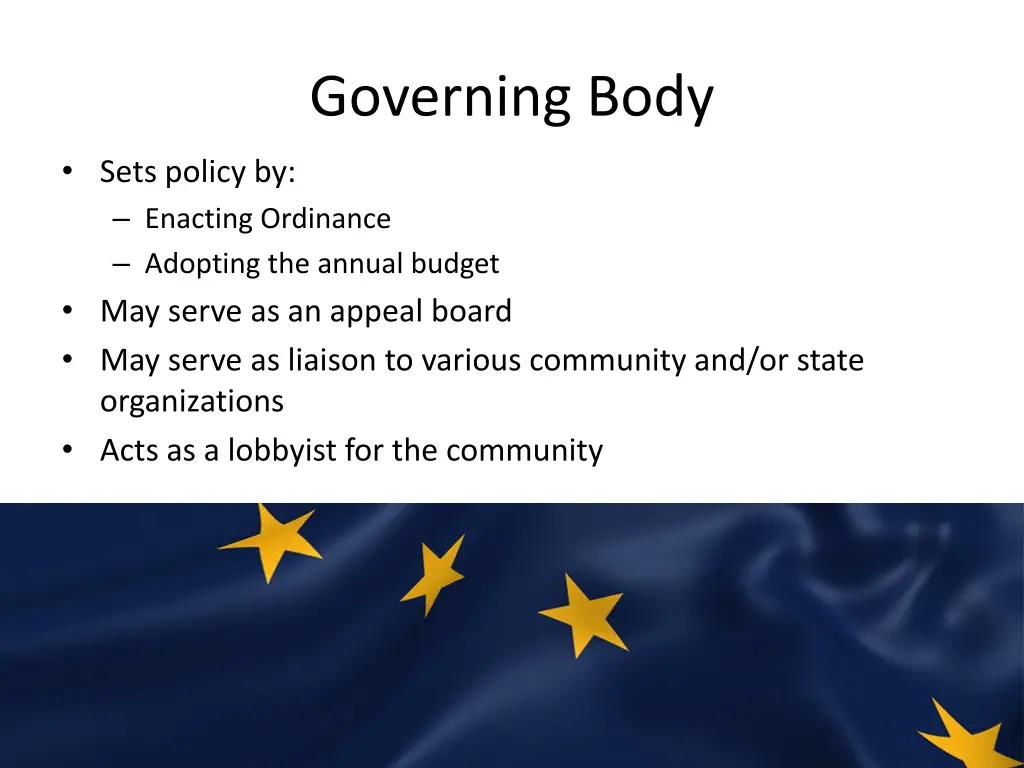 governing body