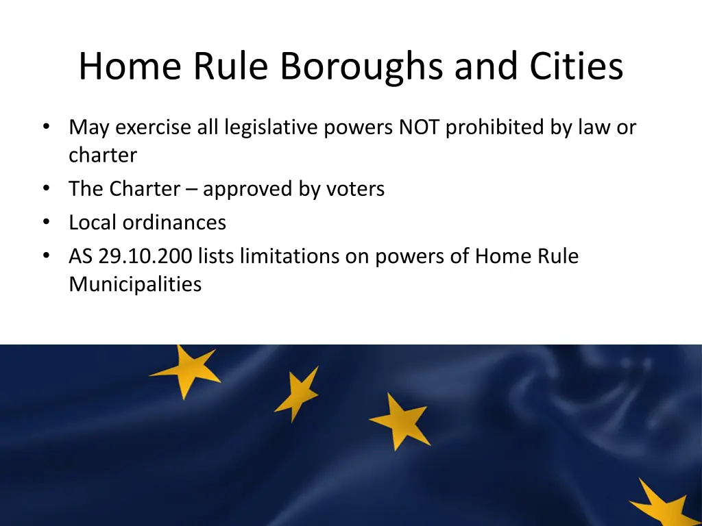 home rule boroughs and cities