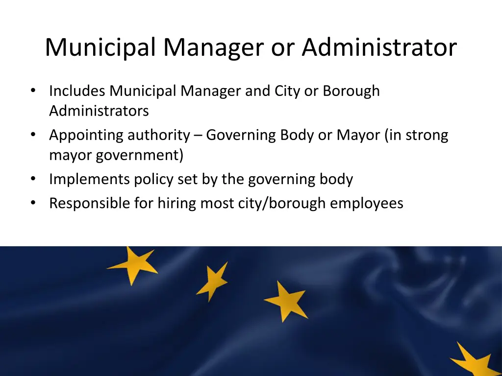 municipal manager or administrator