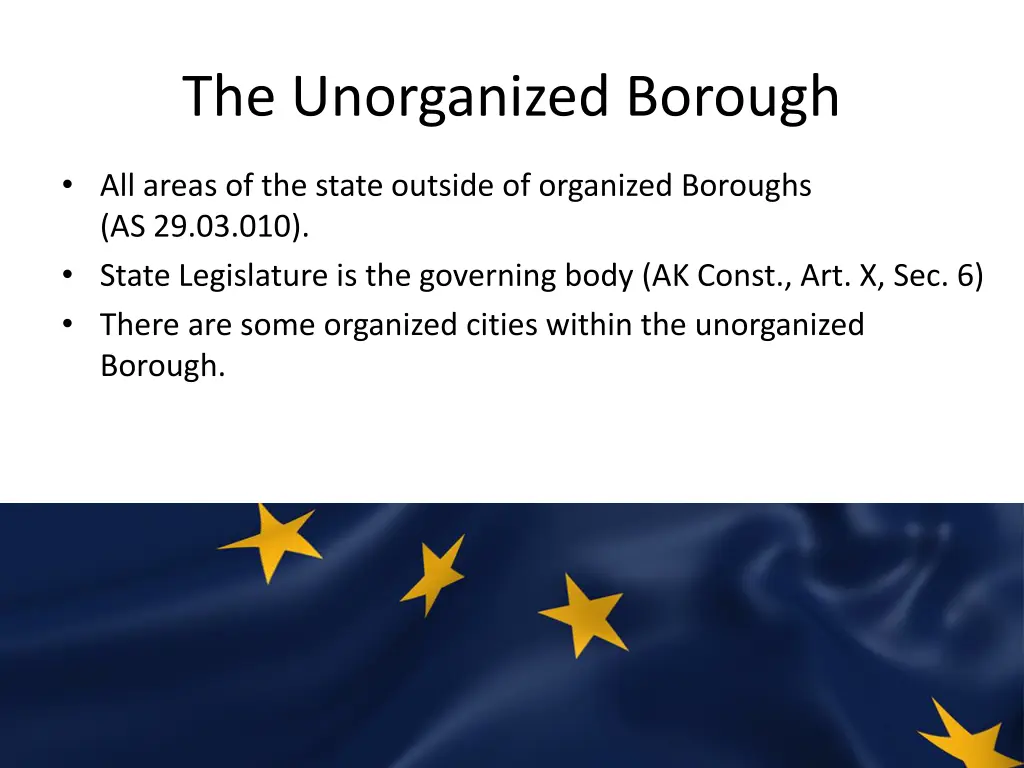 the unorganized borough