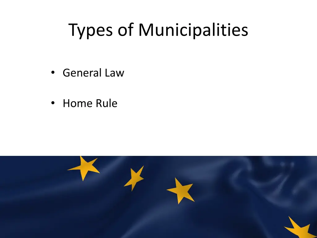 types of municipalities