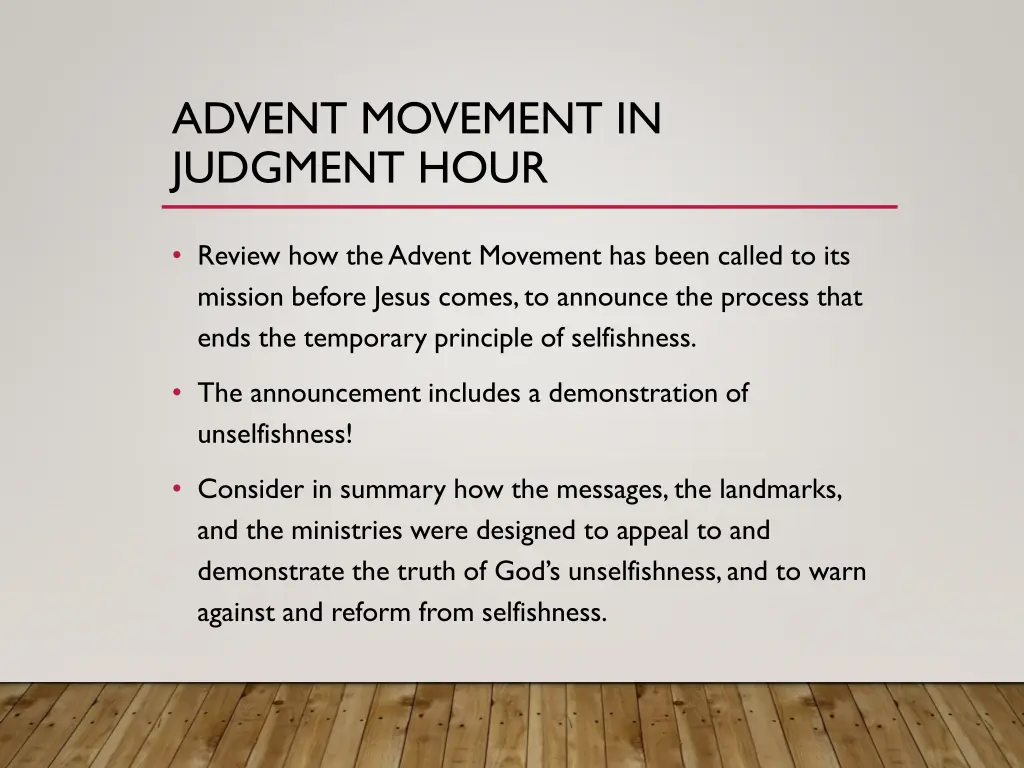 advent movement in judgment hour