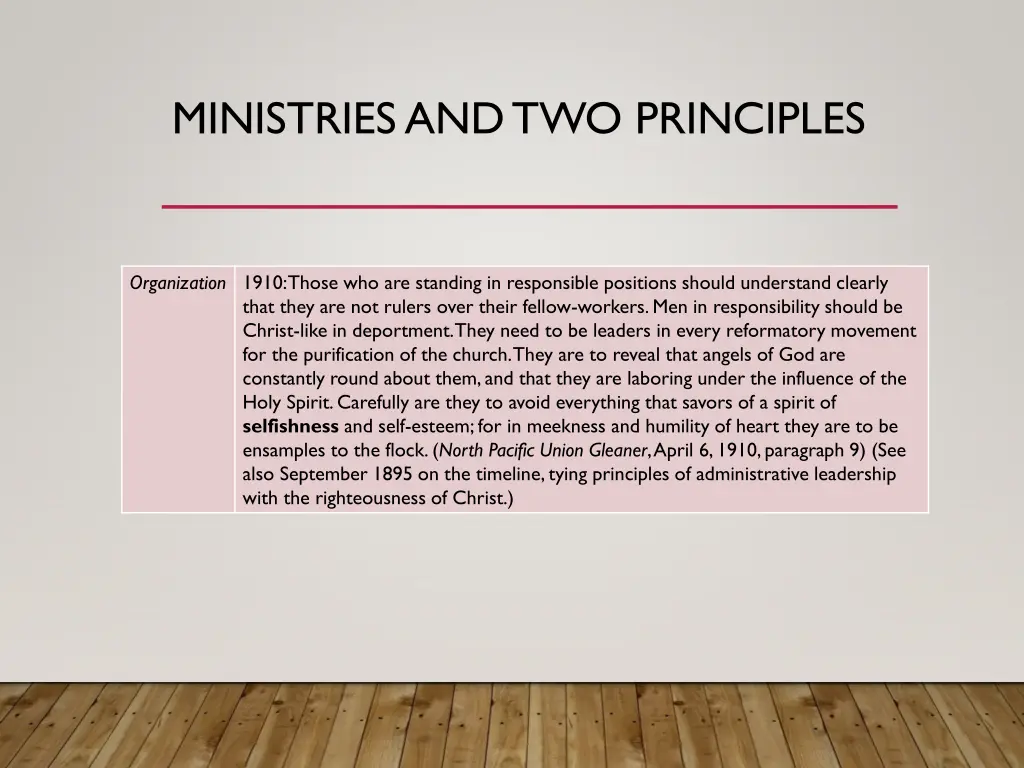 ministries and two principles 4