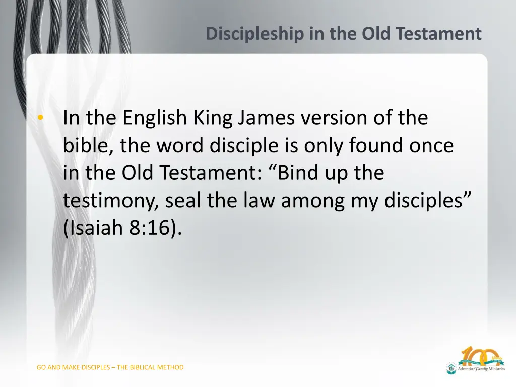 discipleship in the old testament