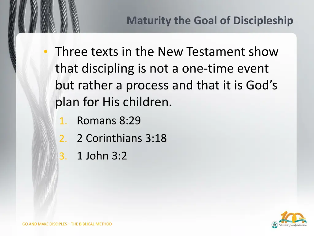 maturity the goal of discipleship 1